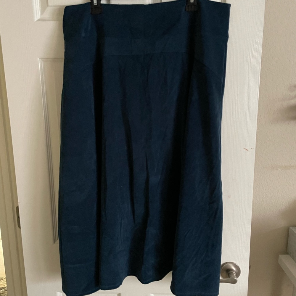 Blue MIDI Skirt